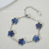 Wholesale Women's Simple Flowers Pattern Electroplated Titanium Steel Clover Bracelet