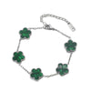 Wholesale Women's Simple Flowers Pattern Electroplated Titanium Steel Clover Bracelet