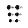 Wholesale Women's Simple Geometric Agate Inlaid 925 Sterling Silver Earrings