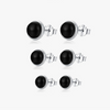 Wholesale Women's Simple Geometric Agate Inlaid 925 Sterling Silver Earrings