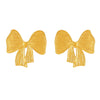 Wholesale Women's Simple Geometric Bow 316L Stainless Steel Electroplated Jewelry Earrings And Necklace