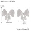 Wholesale Women's Simple Geometric Bow 316L Stainless Steel Electroplated Jewelry Earrings And Necklace