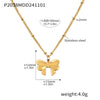 Wholesale Women's Simple Geometric Bow 316L Stainless Steel Electroplated Jewelry Earrings And Necklace