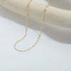Wholesale Women's Simple Geometric Copper Bamboo Chain With Electroplating And Mixed Gemstone Setting