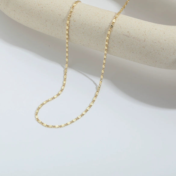 Wholesale Women's Simple Geometric Copper Bamboo Chain With Electroplating And Mixed Gemstone Setting