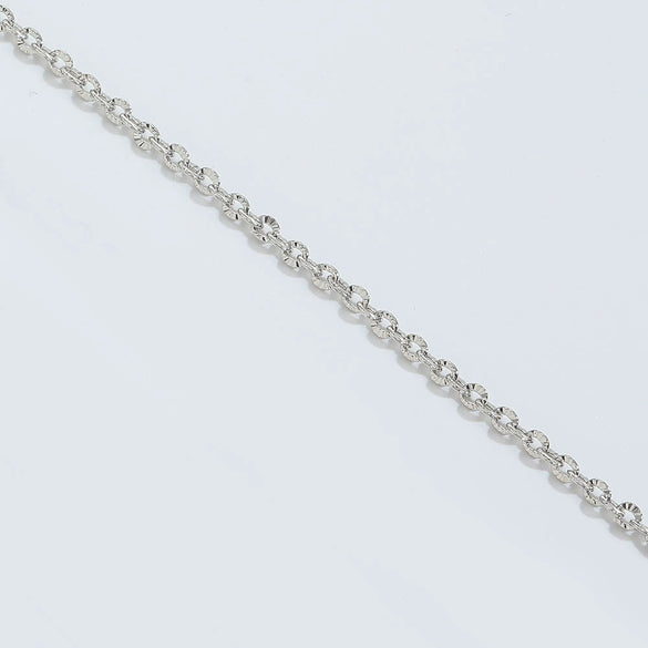 Wholesale Women's Simple Geometric Copper Bamboo Chain With Electroplating And Mixed Gemstone Setting