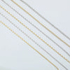 Wholesale Women's Simple Geometric Copper Bamboo Chain With Electroplating And Mixed Gemstone Setting