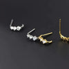 Wholesale Women's Simple Geometric Copper Earrings Inlaid With Zirconia