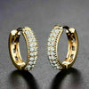 Wholesale Women's Simple Geometric Copper Earrings With Microinlaid Zirconia