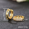 Wholesale Women's Simple Geometric Copper Earrings With Microinlaid Zirconia