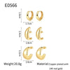 Wholesale Women's Simple Geometric Copper Hoop Earrings With Electroplating