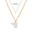 Wholesale Women's Simple Geometric Copper Necklace With Microinlaid Color Zircon And Electroplating