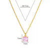 Wholesale Women's Simple Geometric Copper Necklace With Microinlaid Color Zircon And Electroplating