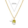 Wholesale Women's Simple Geometric Copper Necklace With Microinlaid Color Zircon And Electroplating