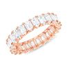 Wholesale Women's Simple Geometric Copper Ring Full Inlaid Zircon