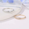 Wholesale Women's Simple Geometric Copper Ring Inlaid With Zircon