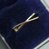 Wholesale Women's Simple Geometric Copper Ring With Cross Line Design And Electroplating