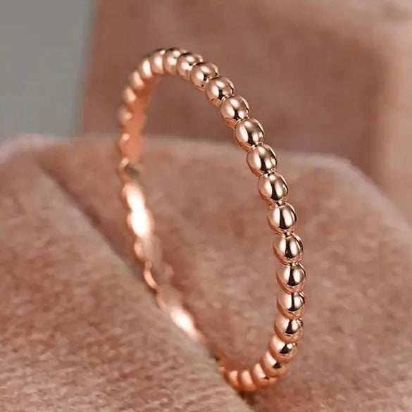 Wholesale Women's Simple Geometric Copper Ring With Inlaid Zircon
