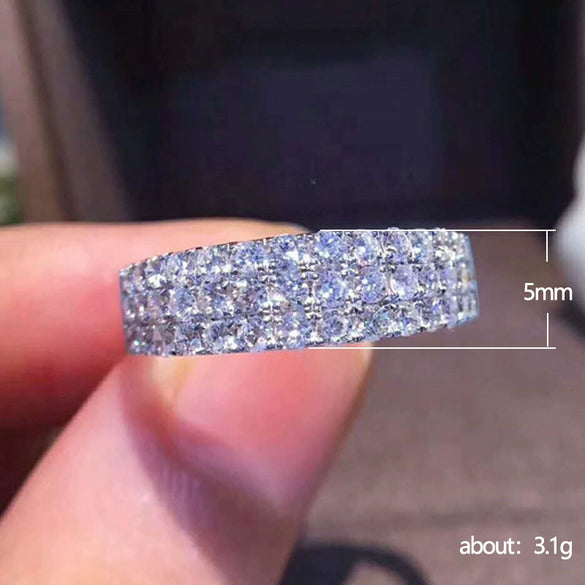 Wholesale Women's Simple Geometric Copper Zircon Ring With Pav¡§| Setting