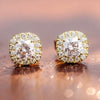 Wholesale Women's Simple Geometric Copper Zirconia Earrings