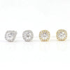 Wholesale Women's Simple Geometric Copper Zirconia Earrings