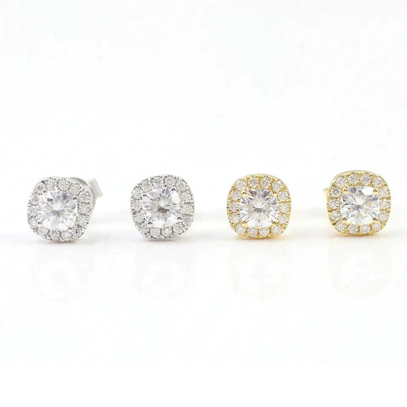 Wholesale Women's Simple Geometric Copper Zirconia Earrings