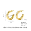 Wholesale Women's Simple Geometric Cshaped Titanium Steel Electroplated Earrings
