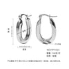 Wholesale Women's Simple Geometric Cshaped Titanium Steel Electroplated Earrings