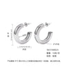 Wholesale Women's Simple Geometric Cshaped Titanium Steel Electroplated Earrings