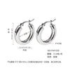 Wholesale Women's Simple Geometric Cshaped Titanium Steel Electroplated Earrings
