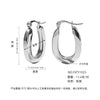Wholesale Women's Simple Geometric Cshaped Titanium Steel Electroplated Earrings