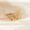 Wholesale Women's Simple Geometric Diamond Design Titanium Steel Ring With Furnace Vacuum Plating