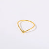 Wholesale Women's Simple Geometric Diamond Design Titanium Steel Ring With Furnace Vacuum Plating