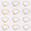 Wholesale Women's Simple Geometric Diamond Design Titanium Steel Ring With Furnace Vacuum Plating