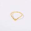 Wholesale Women's Simple Geometric Diamond Design Titanium Steel Ring With Furnace Vacuum Plating