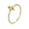 Wholesale Women's Simple Geometric Diamond S925 Sterling Silver Square Olive Green Zircon Ring Bracelet