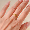 Wholesale Women's Simple Geometric Diamond S925 Sterling Silver Square Olive Green Zircon Ring Bracelet