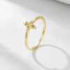 Wholesale Women's Simple Geometric Diamond S925 Sterling Silver Square Olive Green Zircon Ring Bracelet