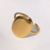 Wholesale Women's Simple Geometric Electroplated Stainless Steel Open Ring Hand Jewelry
