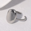 Wholesale Women's Simple Geometric Electroplated Stainless Steel Open Ring Hand Jewelry