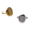 Wholesale Women's Simple Geometric Electroplated Stainless Steel Open Ring Hand Jewelry