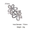 Wholesale Women's Simple Geometric Flower Electroplated Stainless Steel Open Rings Jewelry