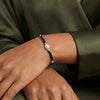 Wholesale Women's Simple Geometric Freshwater Pearl 925 Silver Electroplated Bracelet