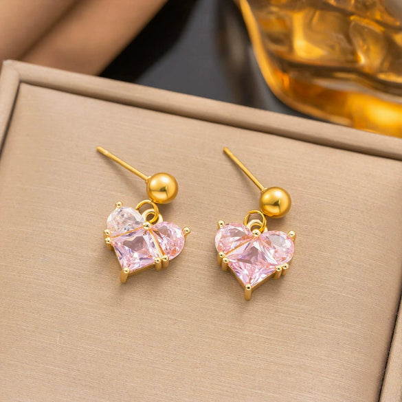 Wholesale Women's Simple Geometric Fruit Pattern Copper Inlaid With Zircon Electroplated Accessories Set Including Necklaces Earrings And Bracelets