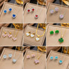 Wholesale Women's Simple Geometric Fruit Pattern Copper Inlaid With Zircon Electroplated Accessories Set Including Necklaces Earrings And Bracelets