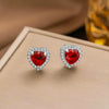 Wholesale Women's Simple Geometric Fruit Pattern Copper Inlaid With Zircon Electroplated Accessories Set Including Necklaces Earrings And Bracelets