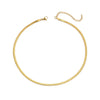 Wholesale Women's Simple Geometric Gold Inlaid Stainless Steel Snake Bone Chain Necklace