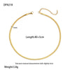 Wholesale Women's Simple Geometric Gold Inlaid Stainless Steel Snake Bone Chain Necklace