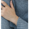 Wholesale Women's Simple Geometric Gold Plated Copper Diamond Encrusted Bracelet Jewelry