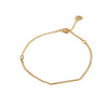 Wholesale Women's Simple Geometric Gold Plated Copper Diamond Encrusted Bracelet Jewelry